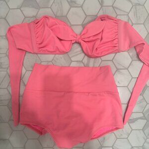 DOLL High-Waisted Bikini Set | Pink | L Top / M Bottom